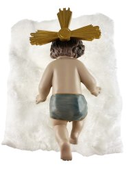 NIÑO JESUS RESINA CON PIEL 25CMS.