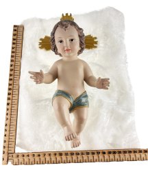 NIÑO JESUS RESINA CON PIEL 25CMS.