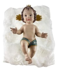 NIÑO JESUS RESINA CON PIEL 25CMS.