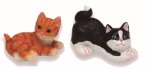 JUEGO 2 GATOS SURTIDO RESINA 3CMS. (PRECIO JUEGO)