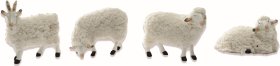 JUEGO 3 CORDEROS CON LANA Y 1 CABRA 21/25CMS. (PRECIO JUEGO)
