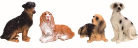 JUEGO 4 PERROS SURTIDOS 3,5CMS (PRECIO JUEGO)