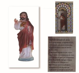 SANTO SAGRADO CORAZON DE JESUS RESINA 9CMS