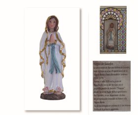 VIRGEN DE LOURDES RESINA 9CMS