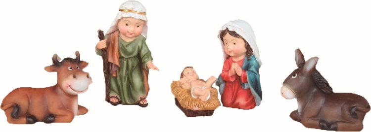 JUEGO NACIMIENTO RESINA MODERNA 9CMS