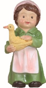 PASTORA GALLINA RESINA MODERNA 9CMS