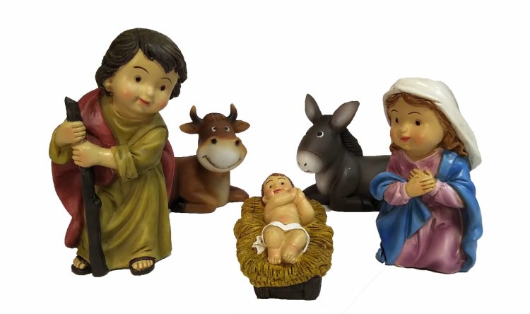 JUEGO NACIMIENTO RESINA MODERNA 9CMS