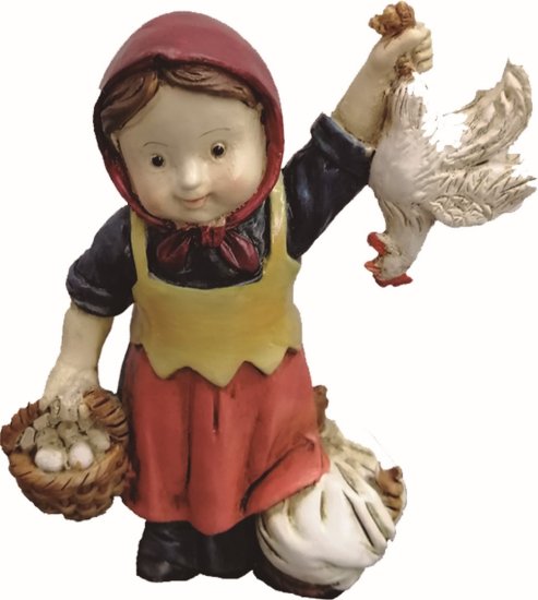 PASTORA HUEVOS RESINA MODERNA 9CMS