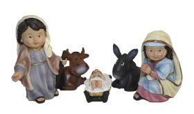 JUEGO NACIMIENTO RESINA MODERNA 9CMS