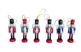 JUEGO 6 NUTCRACKERS SURT.10CMS PARA COLGAR ARBOL (PRECIO JUEGO)