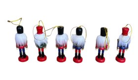 JUEGO 6 NUTCRACKERS SURT.10CMS PARA COLGAR ARBOL (PRECIO JUEGO)