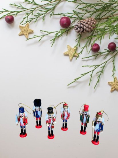 JUEGO 6 NUTCRACKERS SURT.12CMS PARA ARBOL (PRECIO JUEGO)