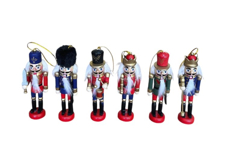 JUEGO 6 NUTCRACKERS SURT.12CMS PARA ARBOL (PRECIO JUEGO)